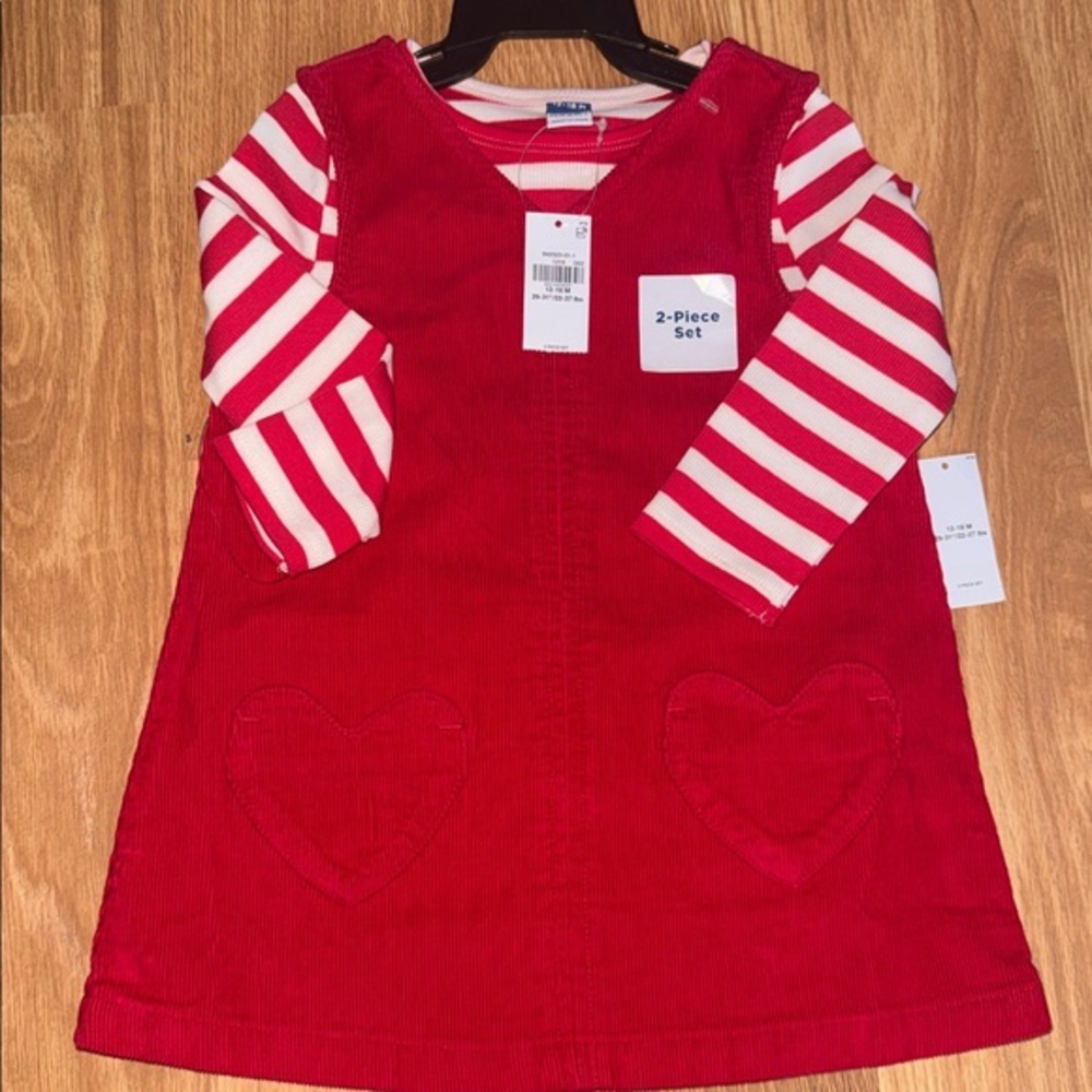 🛍NWT 🛍 CUTE LITTLE GIRLS 2 PIECE DRESS SIZE 12-18 MONTHS 🛍
